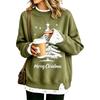 Women's Casual Printed Long Sleeve Sweatshirt Loose Fit Pullover Top