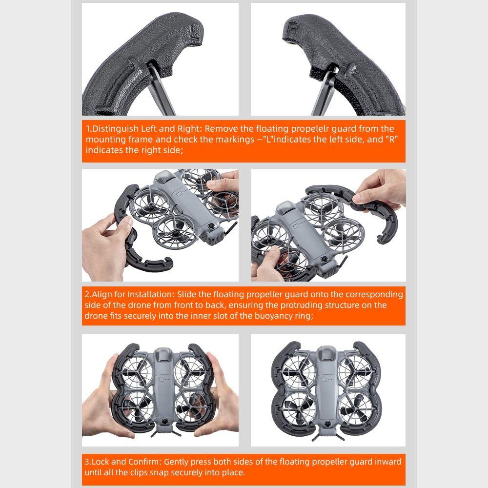 Buoyancy Design Floating Propeller Guard Protective Floating Guard for DJI Neo 2 Drone Accessories