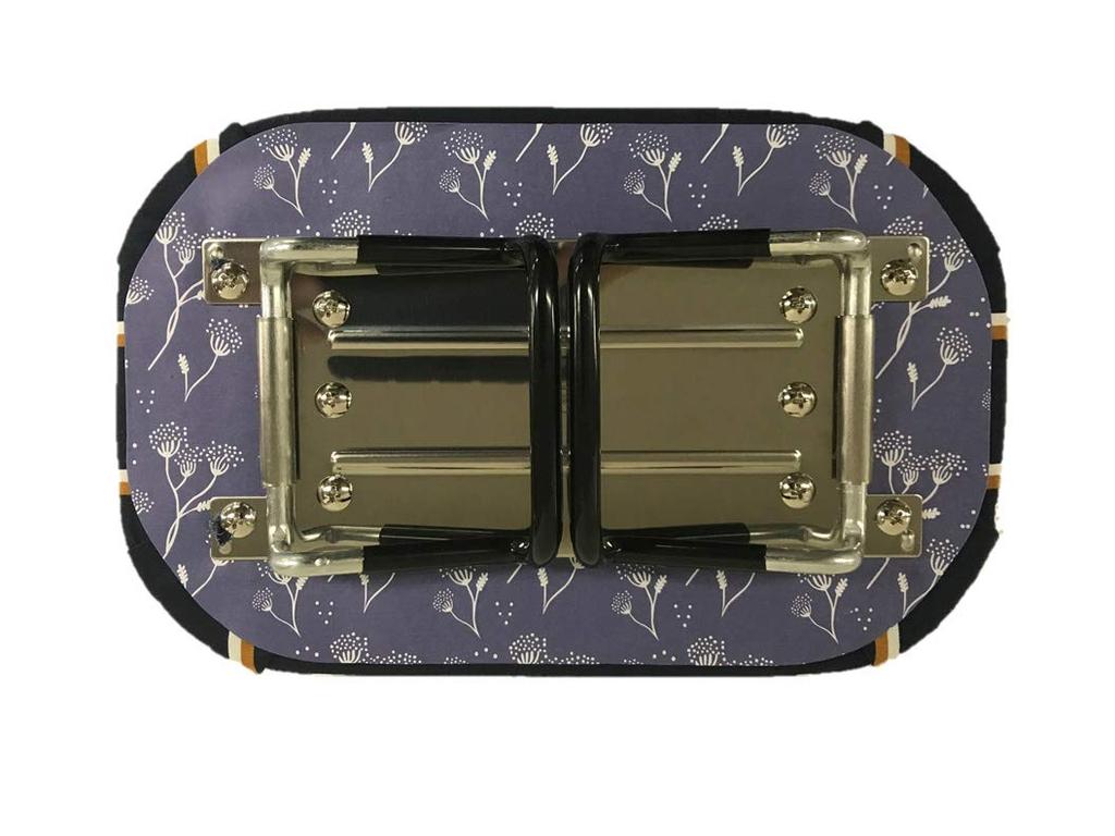 Kompakter Seiza-Stuhl Groß Faltbar Dunkel (Muster) (Streifen (Orange Weiß) blau)