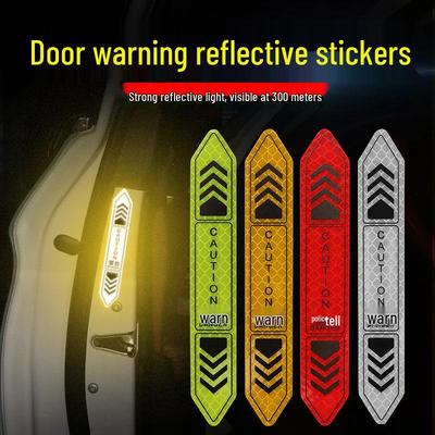Car Door Reflective Safety Warning Sticker - Scratch Cover Decal Strip