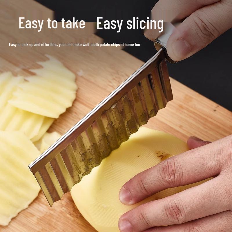 Wolf Tooth Wavy Potato Knife – Vegetable Cutting Tool for Fancy French Fries