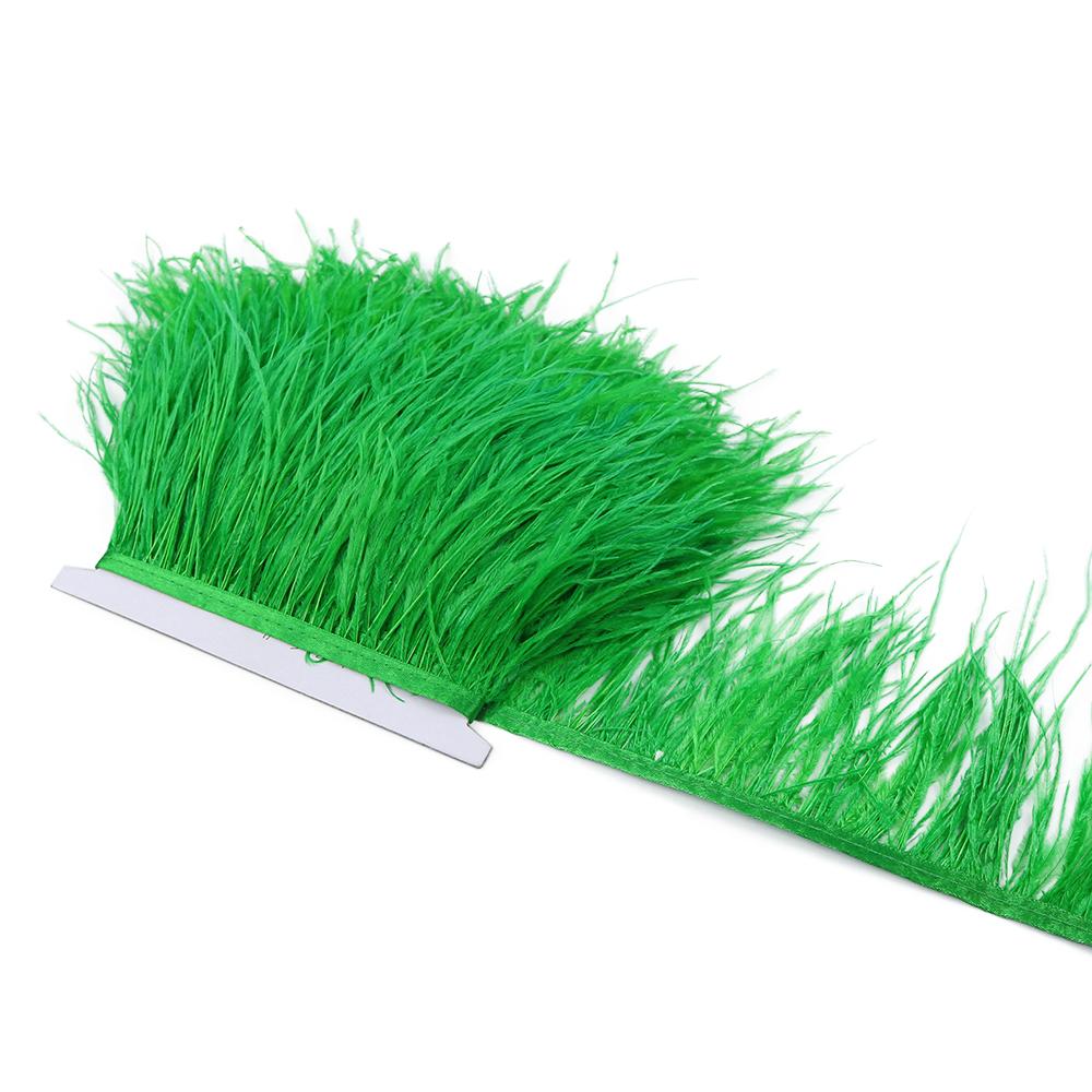 Feder1M Natürliche Flauschige Straußenfederborte Weiß Schwarz Straußenfeder für DIY Bastelband Brautkleid Nähen Kleidung Dekoration 8-10cm