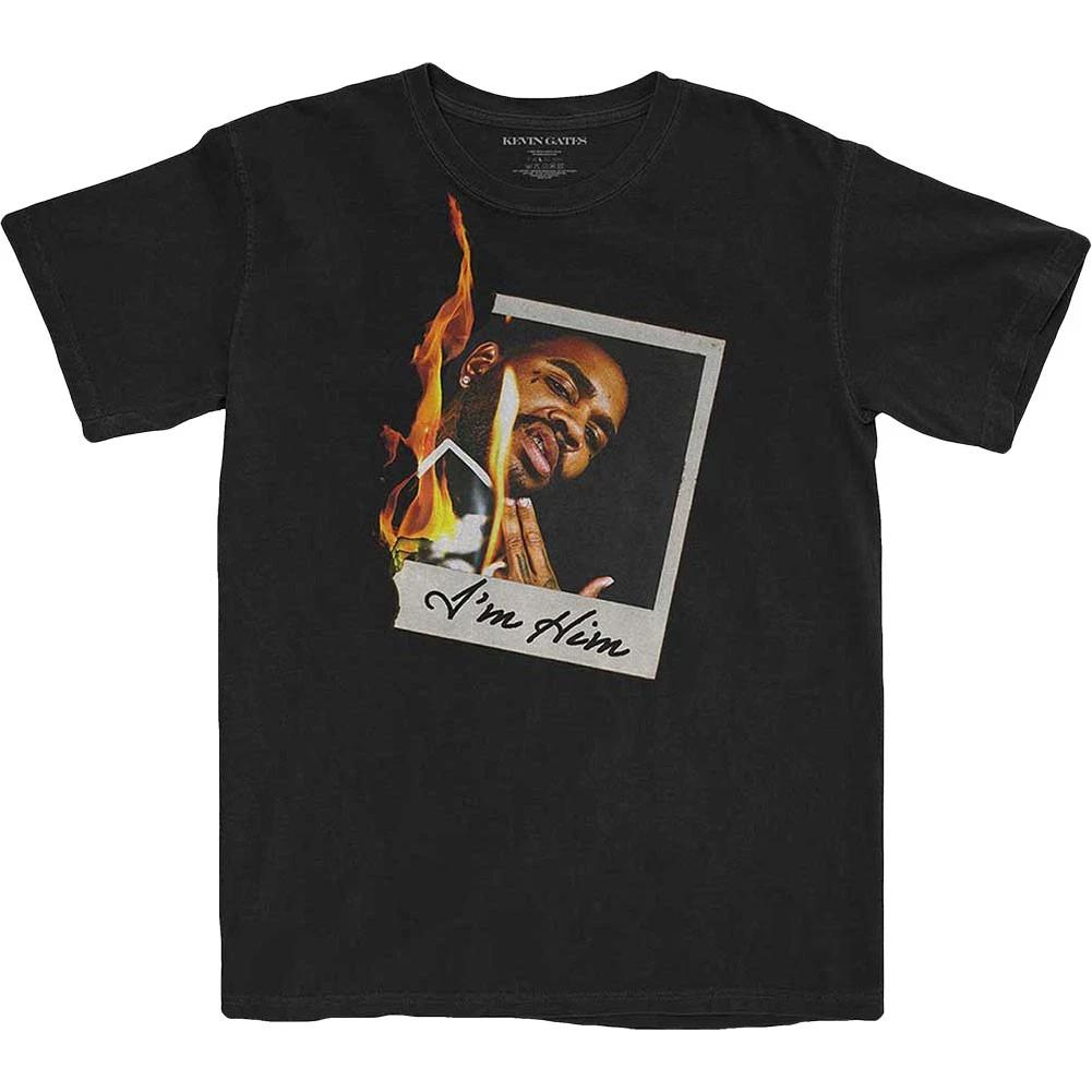 Men s Kevin Gates Polaroid Flame Slim Fit T-shirt Small Black S