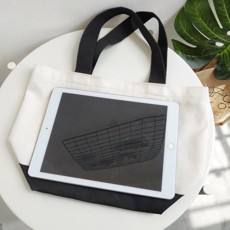 Simple Casual Canvas Bag, Bento Bag Lunch Box Beach Tote Bag Simple Tote Bag SG