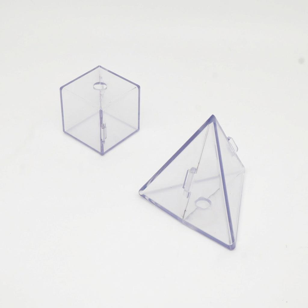 2PCS Fruit Vegetable Growth Shaping Molds Clear Cube and Triangle Fruit Forming Shaper 2pcs pack