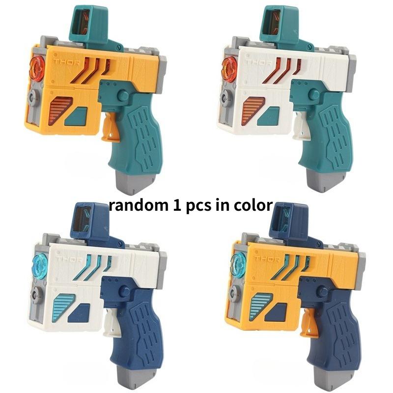 Mini Pocket Electric Toy Gun Portable Small Pistol with Sound Light Colorful Projection Music Interactive Play Toy