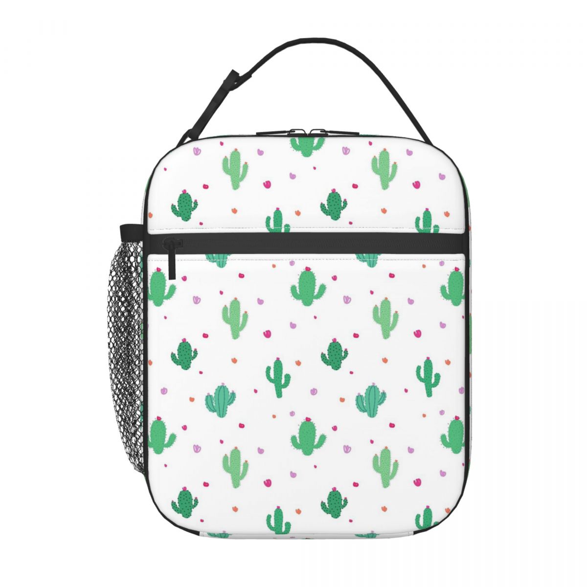 

Cute Desert Cactus Columnar Pattern Insulated Lunch Bag for Women Kids Leakproof Food Boxes Thermal Lunch Box Tote One Size