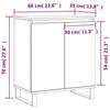 VidaXL Buffet Sonoma gris 60x35x70 cm Bois d'ingénierie 827170