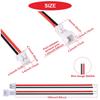 MKBKLLJY 15 Pairs 1.25mm JST 2 Pin Micro Electric Male