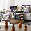 Neue Halloween Dekoration Zuhause Leinen Kissenbezug Lustiger Kürbiskopf Sofa Kissenbezug Kombination