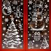 Christmas Window Clings 2 Sheets No Residue Removable Static Decals for Winter Holiday Shopping Mall Window Decor