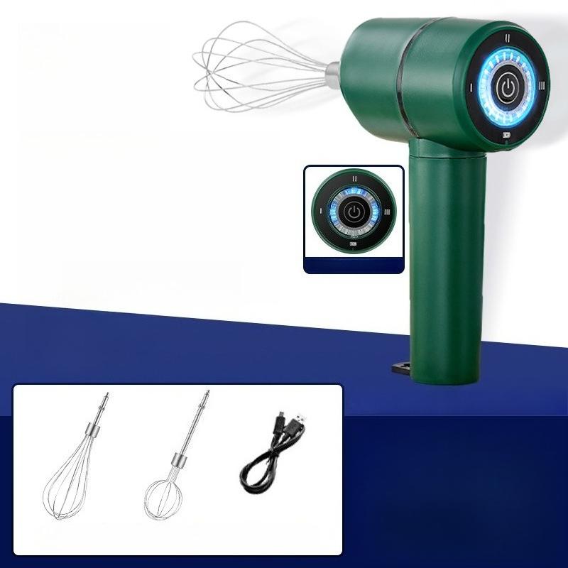 Electric Egg Beater Handheld Mixer USB-C Charging Cordless Whisk with Detachable Beaters 3 Speeds Modes Kitchen Tool for Baking Cooking