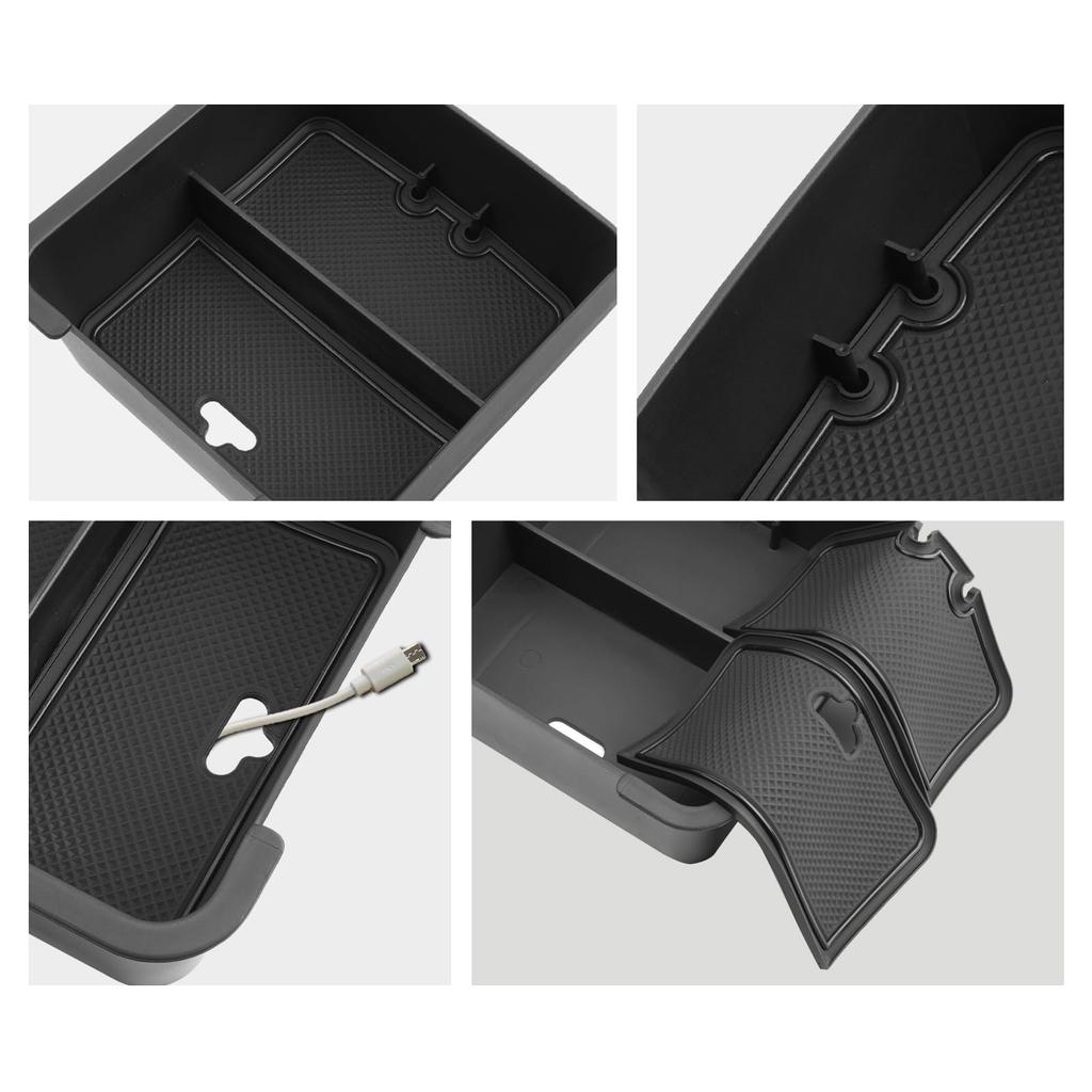 HUAHAO Mitsubishi Outlander PHEV GN0W Konsol Outlander Konsol Mittkonsol Förvaringslåda med Två Enkel Installation och Outlander PHEV Anpassade Delar