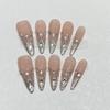 Pure Hand-wearing Nails with Gentle Temperament, Sequins, French Long Nails with Removable Nail Art Products