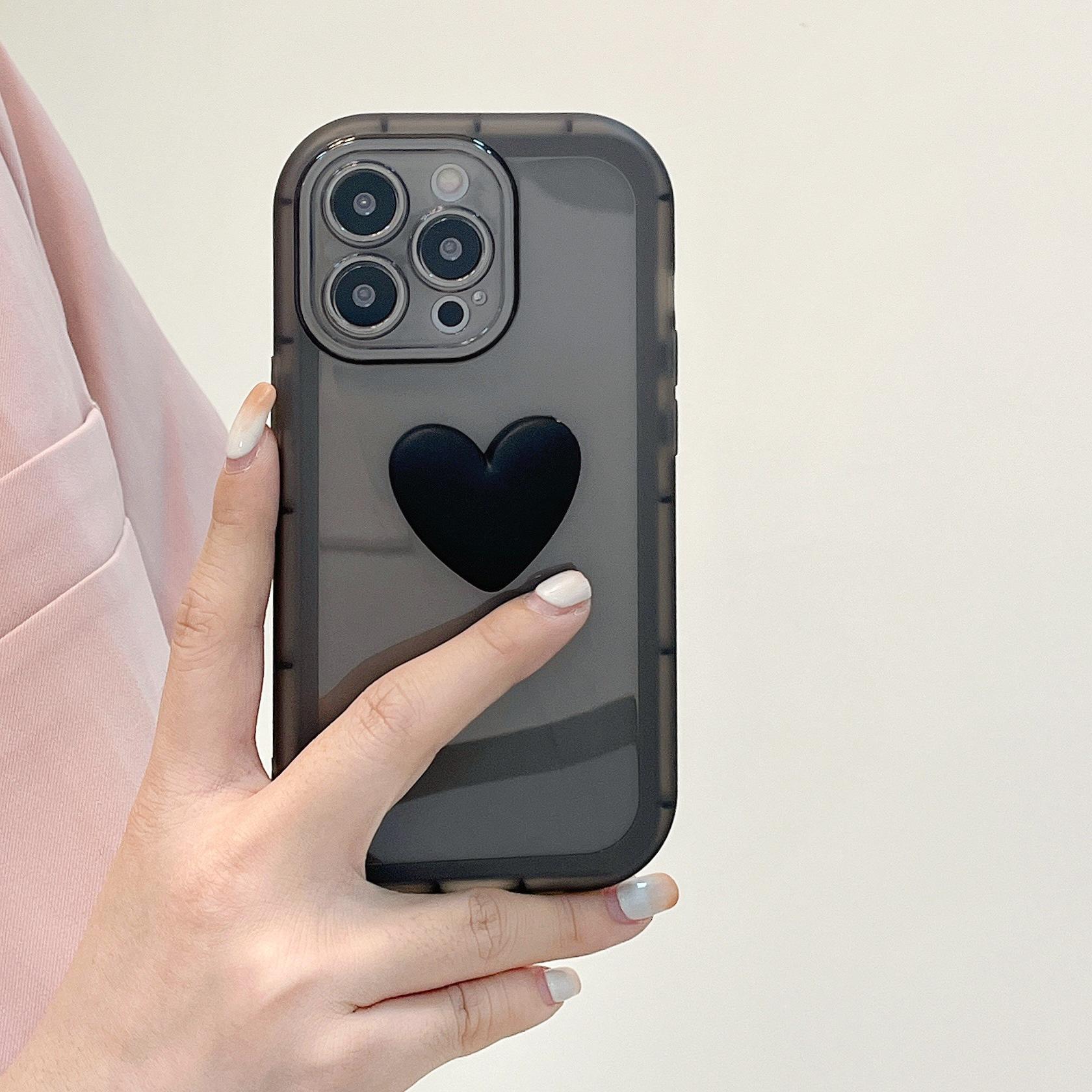 

Applicable To IPhone13 Protector Case Love Girl Heart Candy Color Simple Transparent Apple 14PROMAX Mobile Case Apple 12