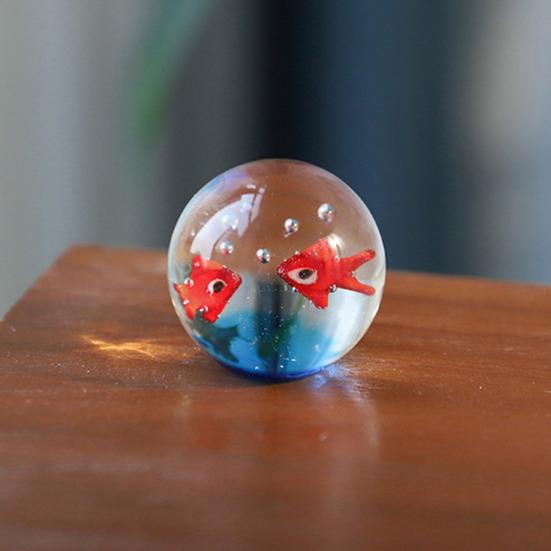 Yousheng Desktop Ornament Ocean Themed Whale Shape High Borosilicate Glass Decorative Figurine Home Office Decoration