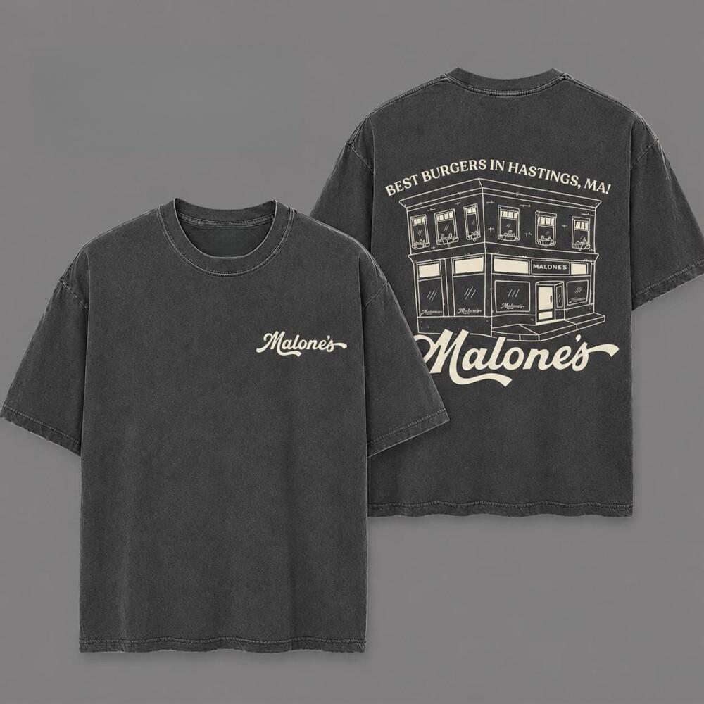 TV Off Campus Malones Diner Washed Tshirt Unisex Women Summer Cotton Clothing Vintage Round Neck Short Sleeved Tee Unisex