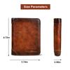Genuine Leather  Protection Wallets for Men Vintage Thin Short Multi Function ID Credit Card Holder Money Bag