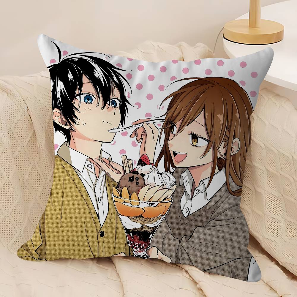 Аниме H-Horimiya Персонализированная наволочка для подушки Детская спальня Декор для бурной вечеринки Наволочка Подарок на день рождения ребенка 12x12Inch