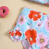 Exclusive Girls' Floral Split Swimsuit Set