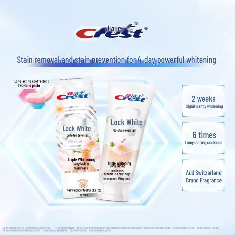 Crest Fresh Peach Blossom Dual-Color Whitening Toothpaste
