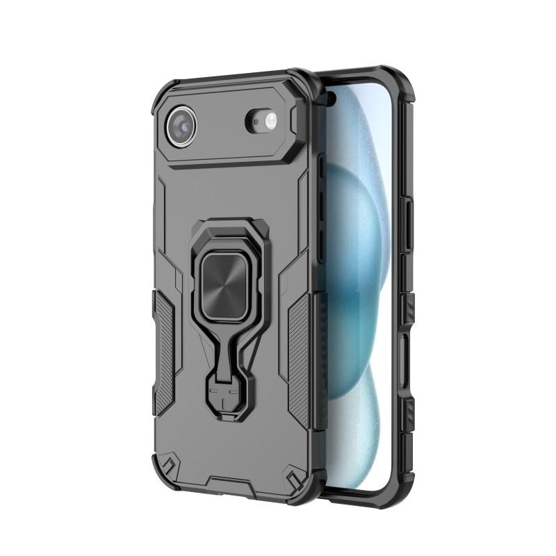 For iPhone 17 Air Phone Case WANLONFENG PC TPU Back Cover Kickstand with Tempered Glass