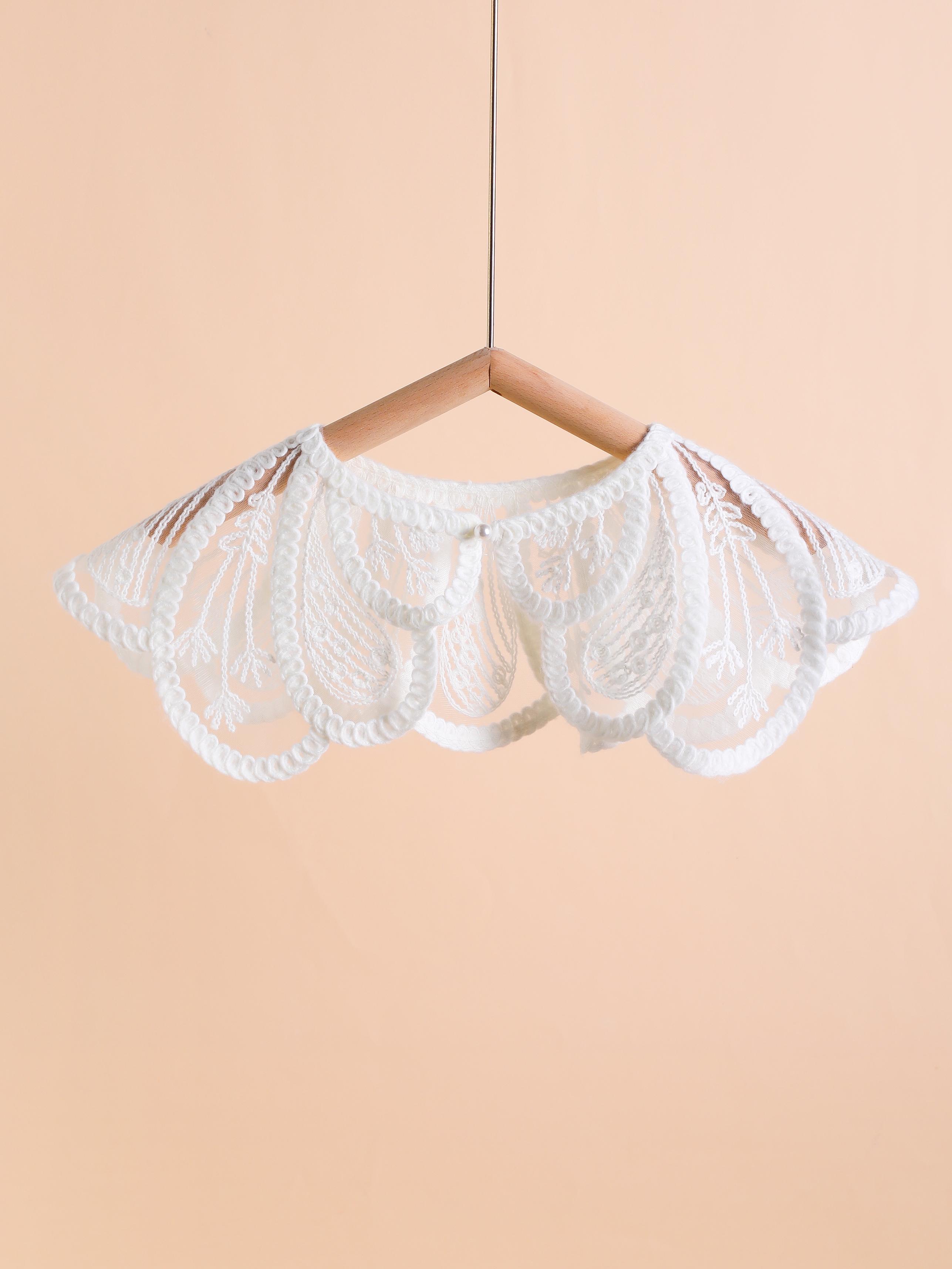 

Кружевной вырез горловины «Четыре сезона», съемный фальшивый воротник, сделай сам, дышащий шарф на шею, цветок, милый, полый, удобная нашивка