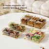 2/4/6 Grids Nut & Candy Storage Box Transparent Dried Fruit Plate Dessert Tray Space-Saving Snack Tray for Wedding New Year