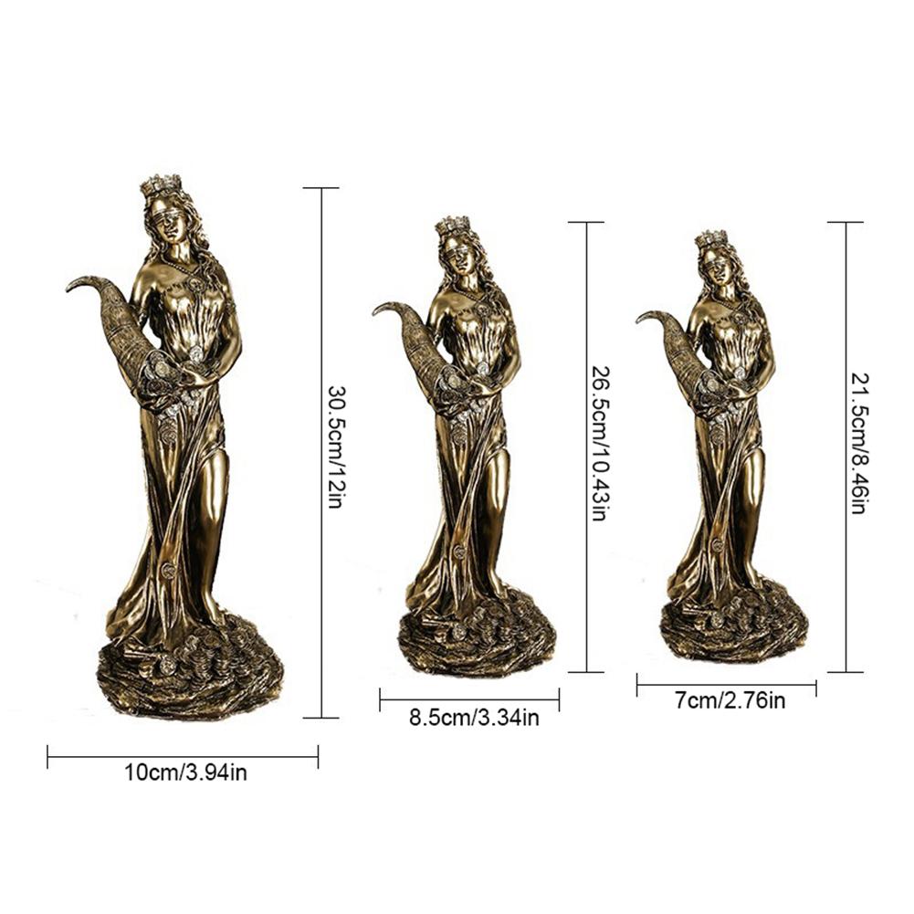 Tyche Sculpture Ancient Greek Mythology Collectible Bronzes Finish Greek Goddess Statue Sculpture Figurine For Living Room