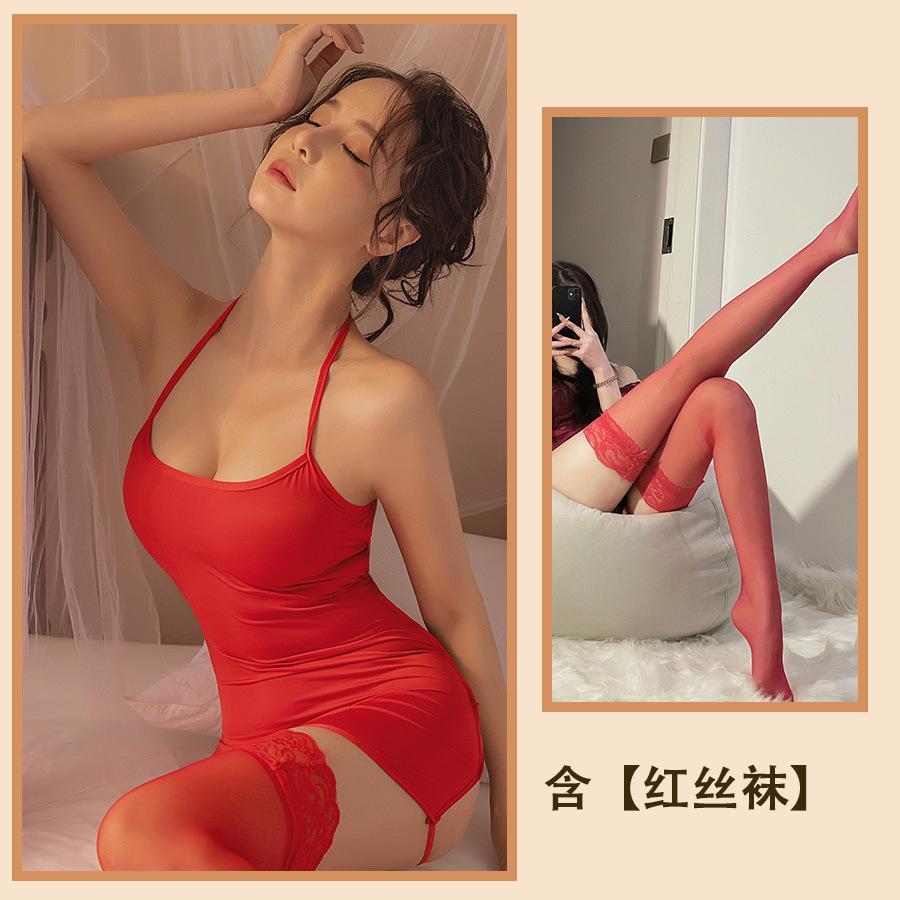Sex Underwear, Sexy Hip Skirt, Women's Suspender Nightdress, Hot Breasts, Passion and Free Temptation, Perspective Suit