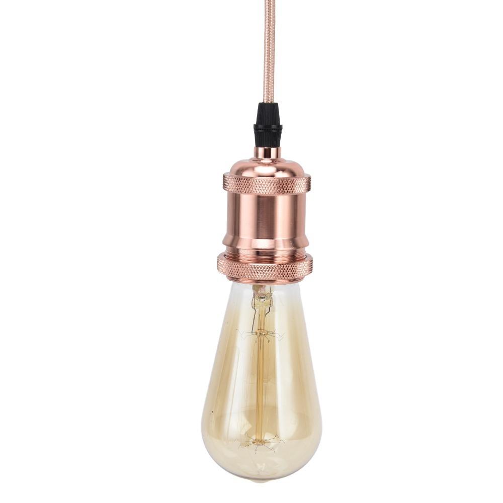 100-240V Vintage Pendant Light 1m Pendant Socket Easy Lamp Holder with Cord  Bedroom