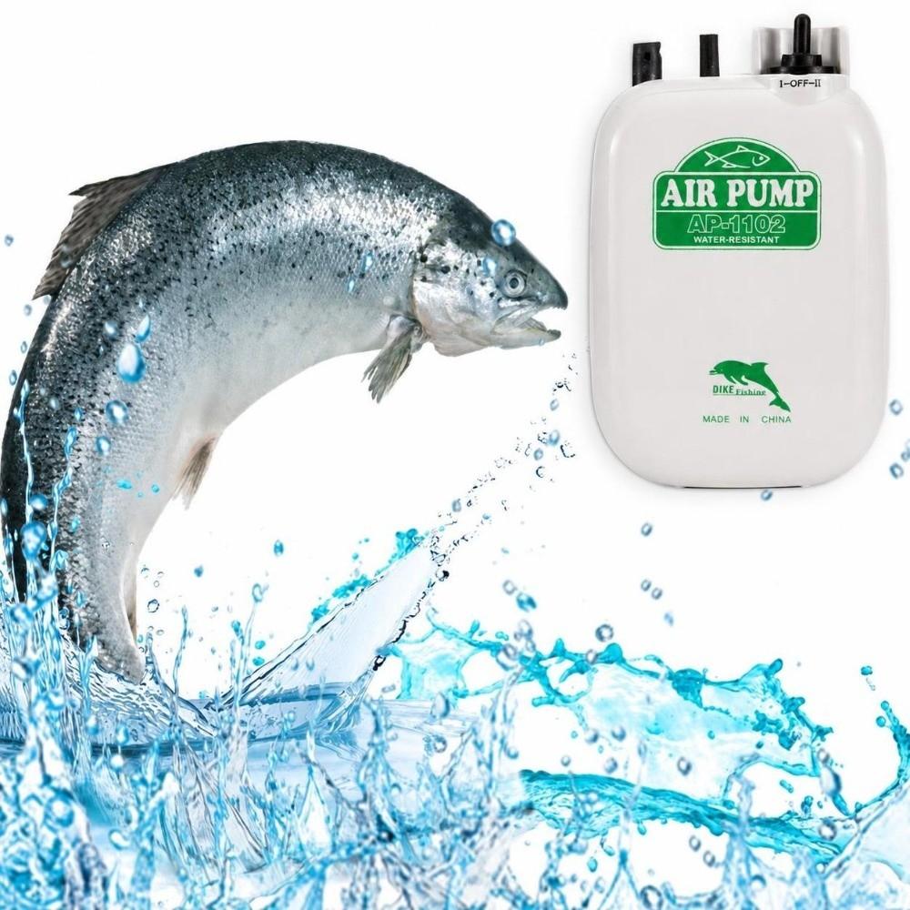 Battery Operated Fish Aerator Dual Speed Aquarium Air Pump Live Bait Aerator  Outdoor Fishing