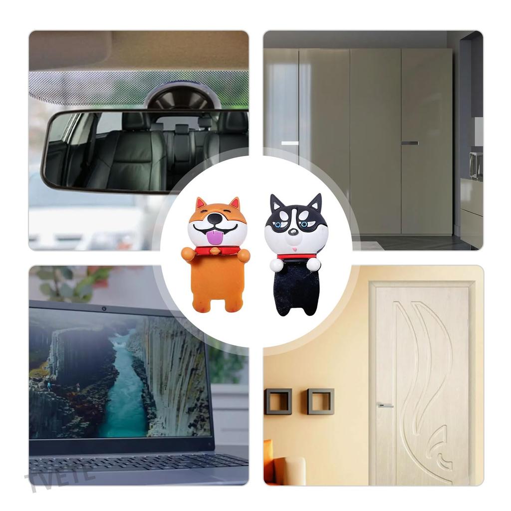 Rearview Mirror Accessories Bike Scooter License Plate Ornaments Accessories Lying Dog Doll Car Dashboard Decor Akita Husky Dog Lying Dog Doll Desktop