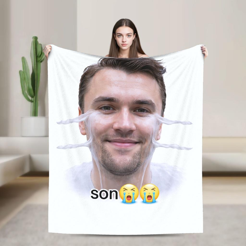 Charlie Kirk R.I.P Blankets Brainrot Meme Flannel Awesome Warm Throw Blankets for Home Restaurant Decoration