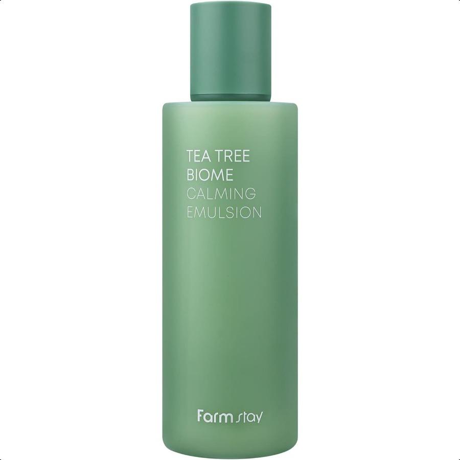 FARMSTAY TeaTree Biome Calming Emulsion 200ml Daily Hydrating Face Moisturizer,Korean Skin Care,Calming and Soothing for Sensitive Skin FARMSTAY Emulsion 200ml