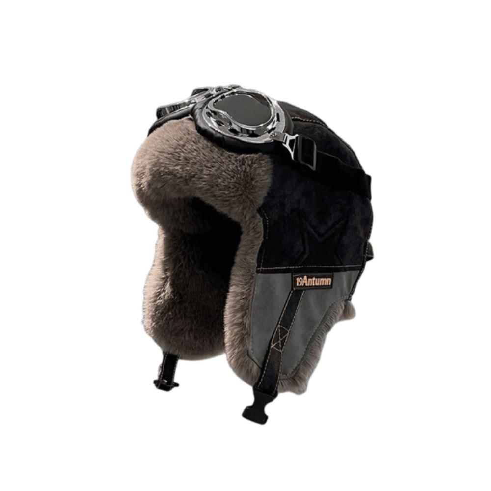 Ретро меховая ушанка с плюшевой подкладкой, утолщенная, теплая, ветрозащитная, лыжная шапка, зимняя лыжная шапка, для велоспорта Style 4