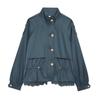 2026 Womens Streetwear Lace Patchwork Stand Collar Cargo Jacket W04 8228
