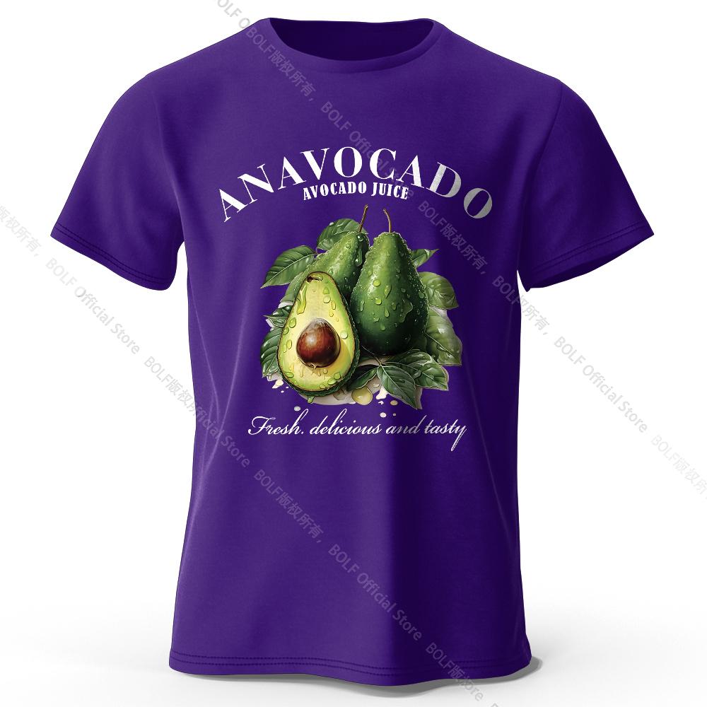 100% Cotton Fresh Avocado Tee - Minimalist Fruit Design Soft Comfortable Basic Top for Casual Everyday Wear