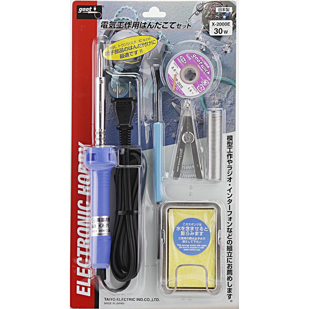 Taiyo Electric Industry (goot) X-2000E Soldering Iron Set for Electronics, Made In Japan