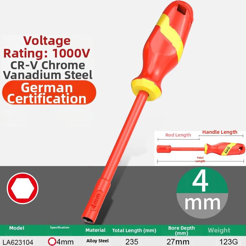 3PCS 1000V Insulated Hex Socket Screwdriver Set, Chrome Vanadium Steel, VDE Certified 4/5/6mm  Screwdrivers Tools China Mainland