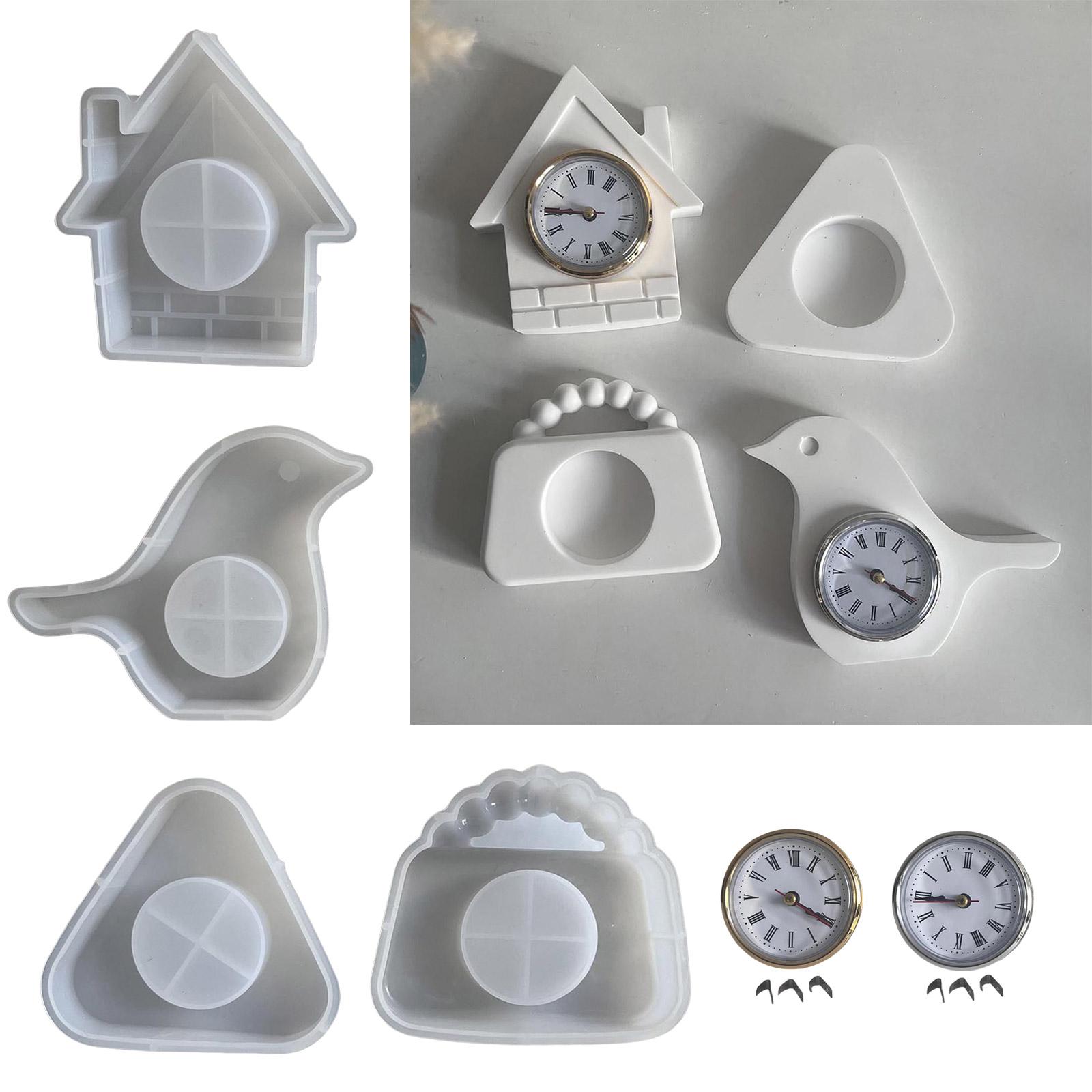 

Desk Ornament Mould Flexible Silicone Mold for Miniature Clock Shaped Decoration Gypsum Molds Jewelry Making Supplies T5