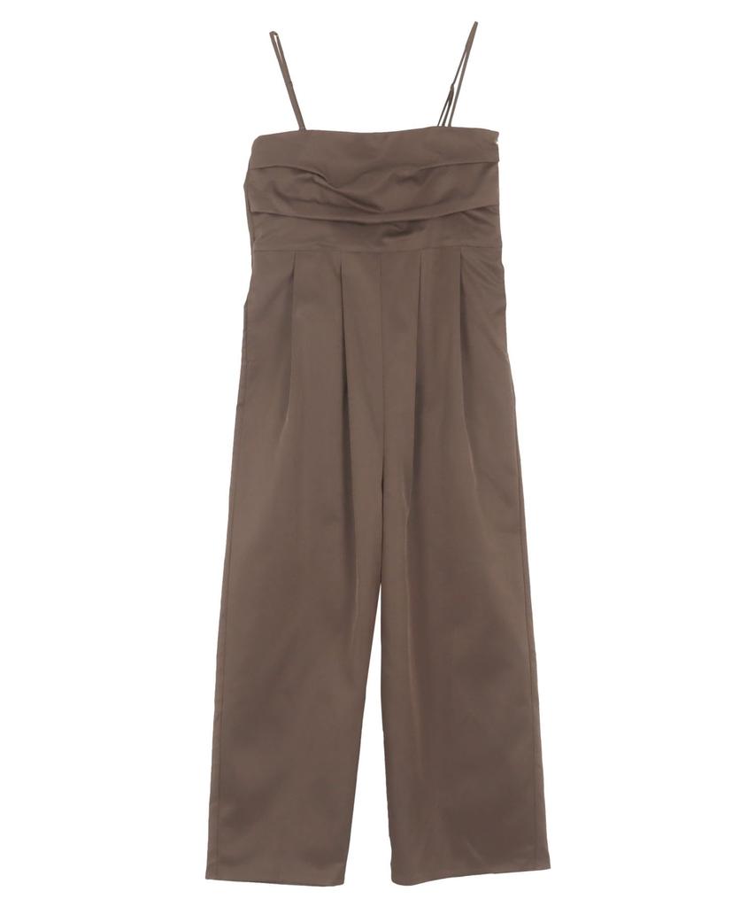 Kobe Lettuce Beautiful Fit Petit Brown [Petitle Petitle] Overalls, Cami, Draped, Bear, Petite, [E3445] M,