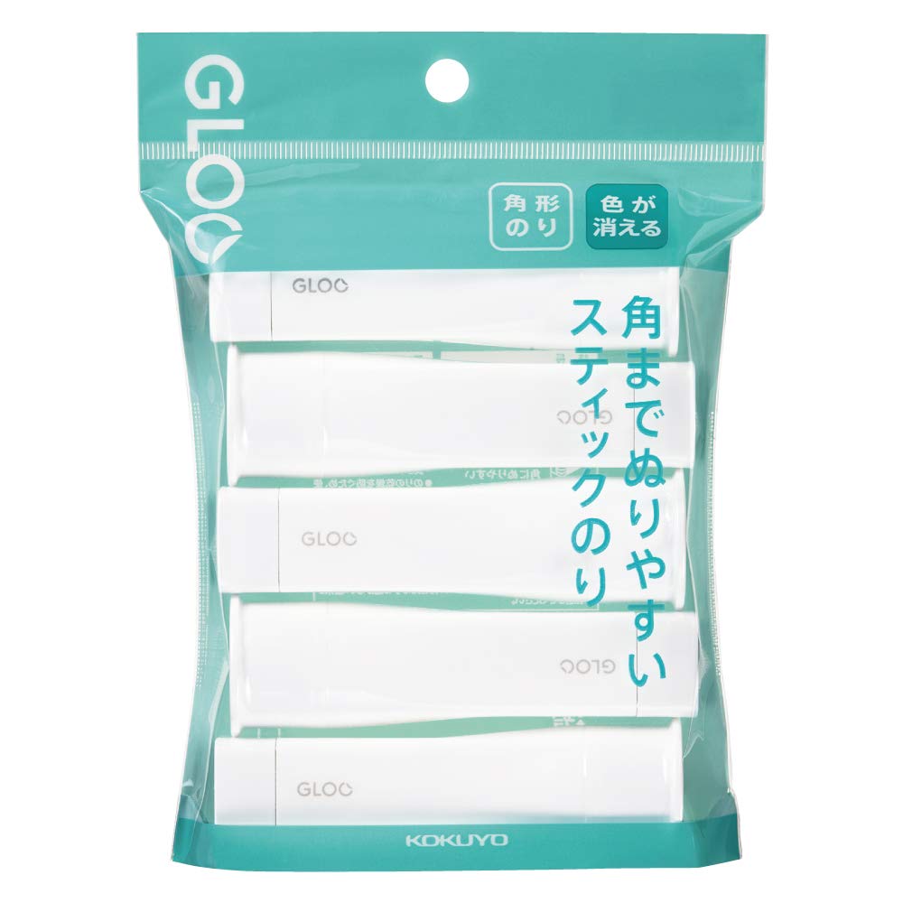 KOKUYO GLOO Исчезающий клей 5 стиков, Маленький, Количество, TA-G311-5P белый