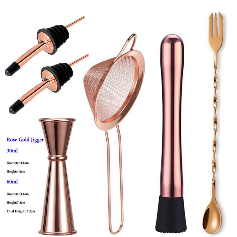 Professional Stainless Steel Bar Tools, Stir Bar Tool, Cocktail Stir Bar, Mixing Spoon, Cocktail Picks, Mojito Stir Bar Tool Kit
