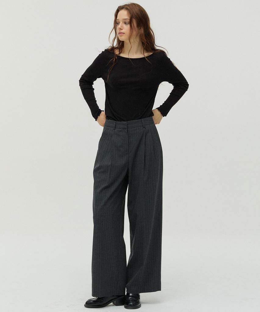 NEW LOOKY Modern Two-Tuck Pants _Charcoal Gray