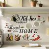 Removable Wall Decals PVC Kitchen is The Heart of The Home Peel and Stick Wall Sticker  Kitchen