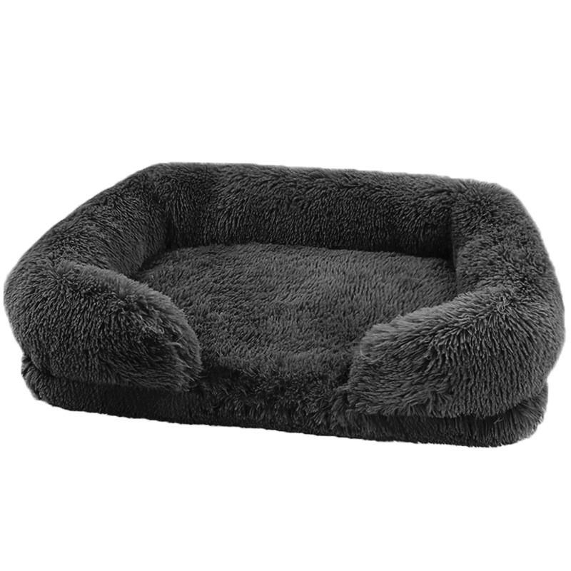 Plush Pet Bed Large Dogs Square Warm Winter Dog Sofa Indoor Comfortable Sleeping Mat