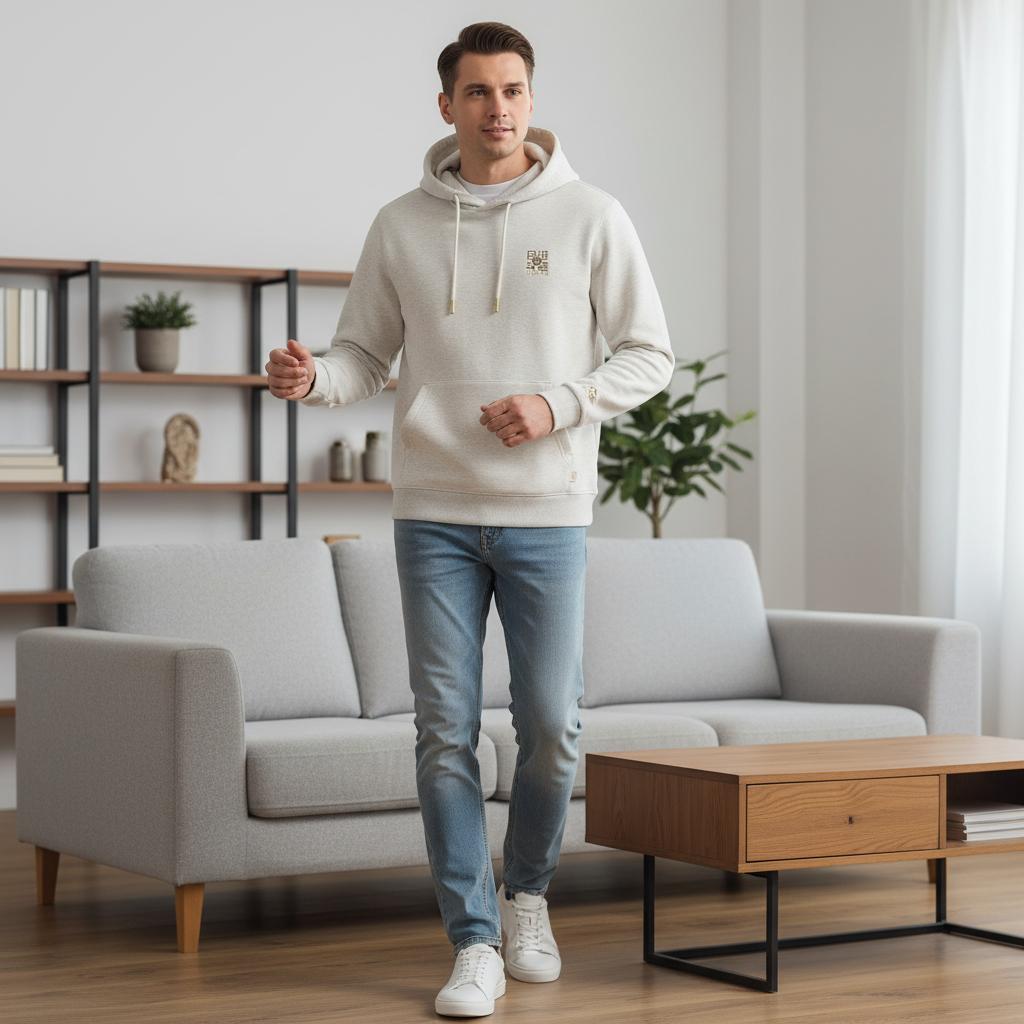 סדרת אורח חיים ספורטיבי של Li Ning קפוצ'ון רקום בדוגמת אותיות קפוצ'ון קז'ואל לגברים AWDW111-4