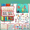 Montessori Learning Board Toy Dinosaur Children Early Education Practice Dressing Felt Busy Board