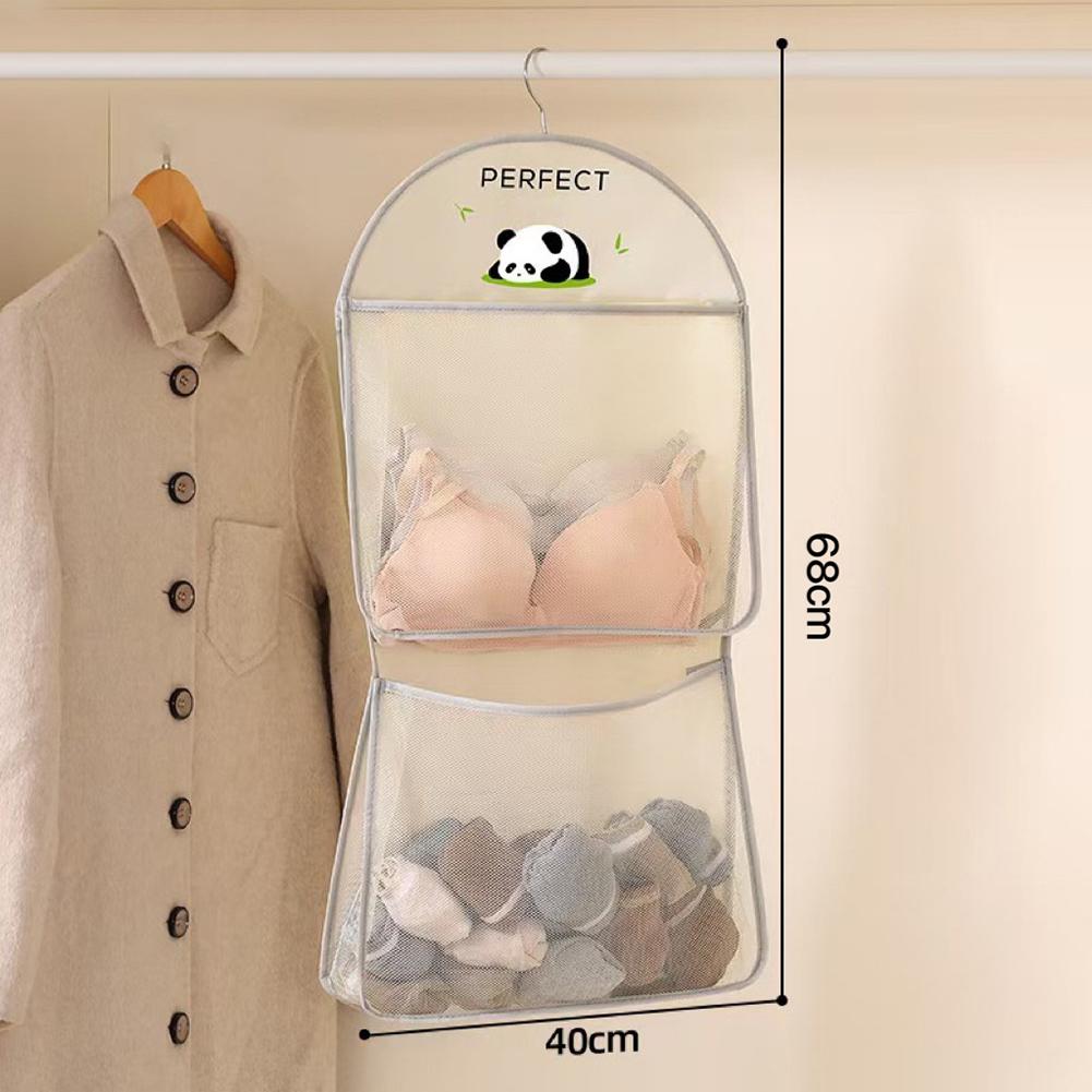 Mesh Hanging Organizer for 24 Pairs of Socks Underwear and Accessories